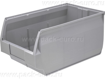 Ящик сплошной 500×310×250 мм, объем 38.75 л., арт.: 5006, серый, код: 19472, арт. 5006 ВС