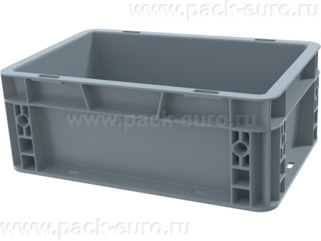 Ящик 300х200х120 сплошной, гладкое дно, серый, арт. SPK 3011