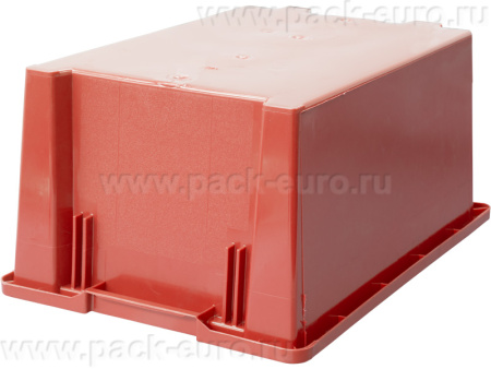 Ящик сплошной 600×400×270 мм, объем 43 л., арт.: 600-6427 гд, красный, код: 21330, арт. 600-6427 ГД