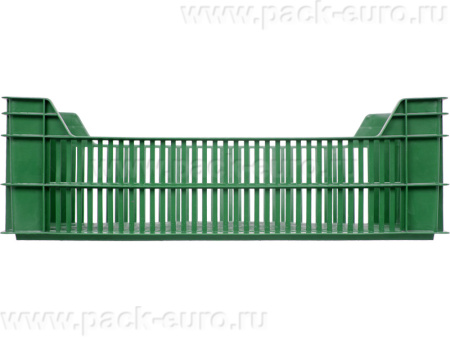 Ящик перфорированный 600×400×190, арт.: 106, объём 48, зелёный, код: 01035, арт. 106