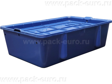 Ящик сплошной 502×332×150 мм, объем 17 л., арт.: 307, синий, код: 03793, арт. 307