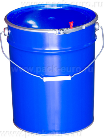 Ведро металл 25л крышка-обруч, цв. синий, арт. ВМо 25с 