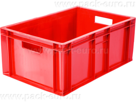 Ящик сплошной 600×400×250 мм, объем 46 л., арт.: 204 (2,3) м, красный, код: 19157, арт. 204 МСК