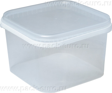 ВЕДРО КВАДРАТНОЕ 3,5л ВК-5 прозрачное, арт. ВПк 3,5м