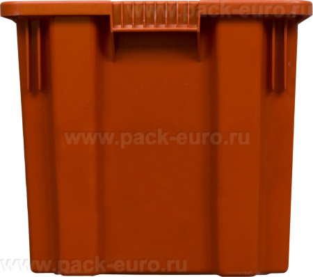 Ящик сплошной 600×400×350 мм, объем 63 л., арт.: 603, красный, код: 05413, арт. 603
