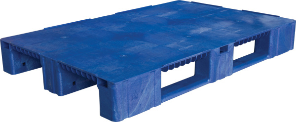 Паллет 1200x800х150 сплошной, на 3-х полозьях, арт. TR 1208-1 синий, код: 08695, арт. TR 1208-1 синий