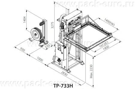 Горизонтальная стреппинг машина TP-733H Castor III автоматическая