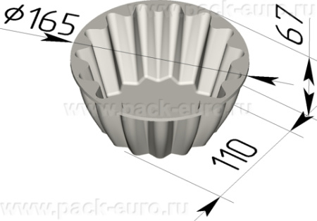 Кексница 165 х 110 х 65 мм