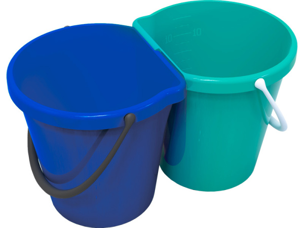 Система многофункциональная "Два ведра" 12л+12л мятно-синий, арт. СМ "Два ведра" мятно-синий