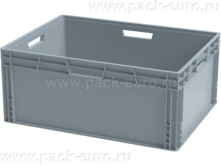 Ящик 800х600х340 сплошной, усиленное дно, серый, арт. SPK 8633