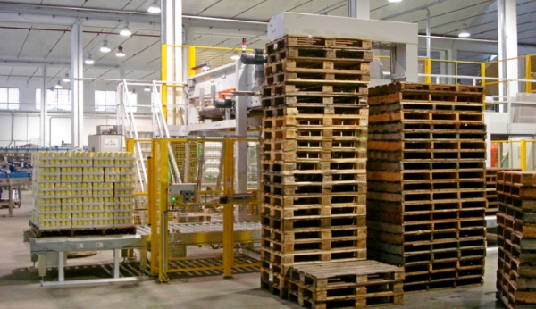 Паллетайзер с верхней подачей