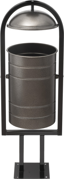 Урна уличная 330х280х980 серебряная, арт. УС 20 серебро