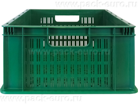 Ящик перфорированный 600×400×200, арт.: 6420-22, объём 40, зелёный, код: 26727, арт. 6420-22
