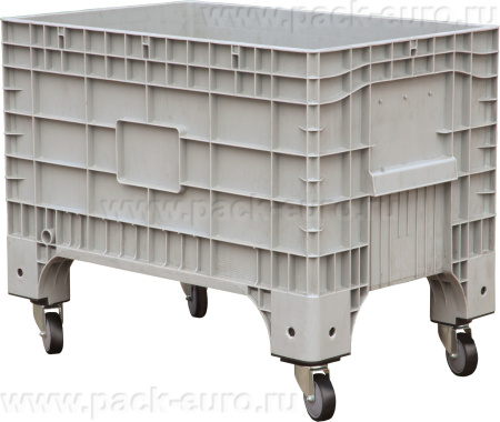 Контейнер 1017х636х793 на колёсах, код: 19683, арт. B-Box 1065 Mini серый W (сборка тара.ру)