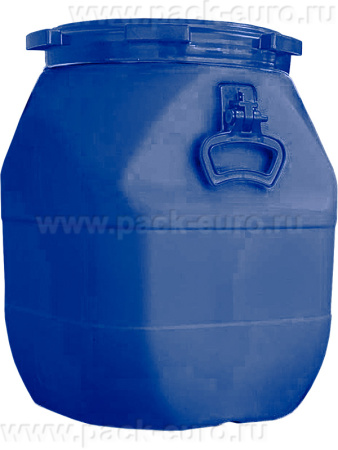 Бочка п/э 50л. квадратная, евростандарт синий, арт. БПК 50 евростандарт