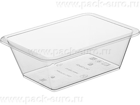 Контейнер п/п 147х109х50 0,440л. прямоугольный, под запайку прозрачный, арт. КН-440мл